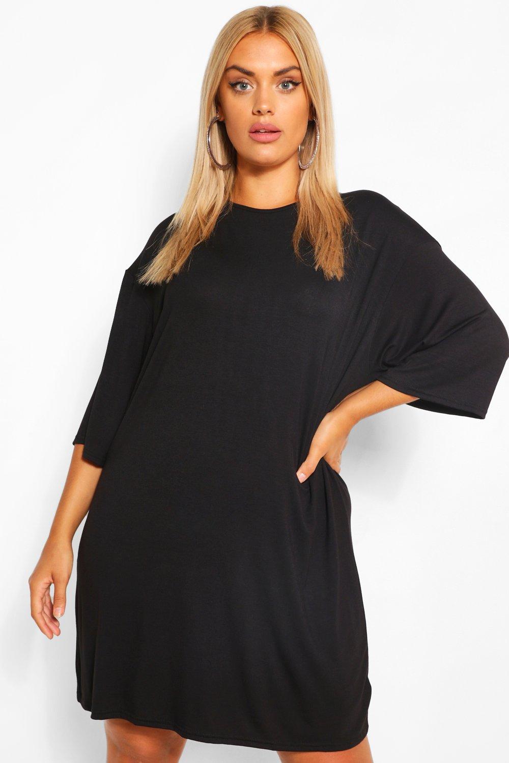 boohoo plus shirt dress