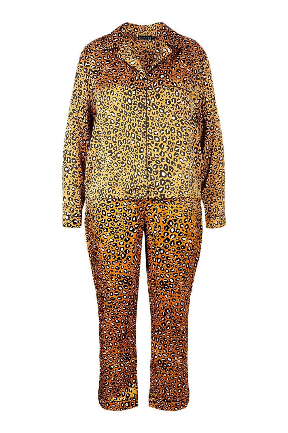 Plus Leopard Pants Pj Set