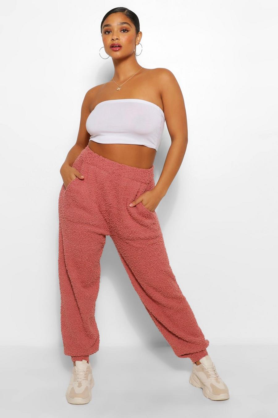 Rose Plus Textured Knitted Joggers image number 1