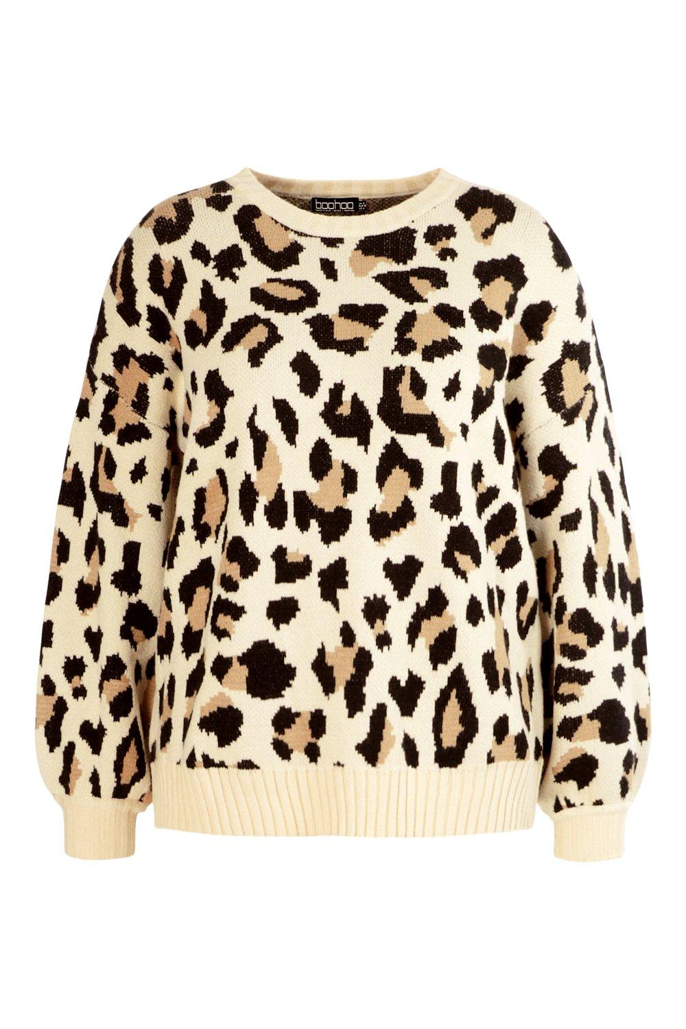 Boohoo leopard sale jumper