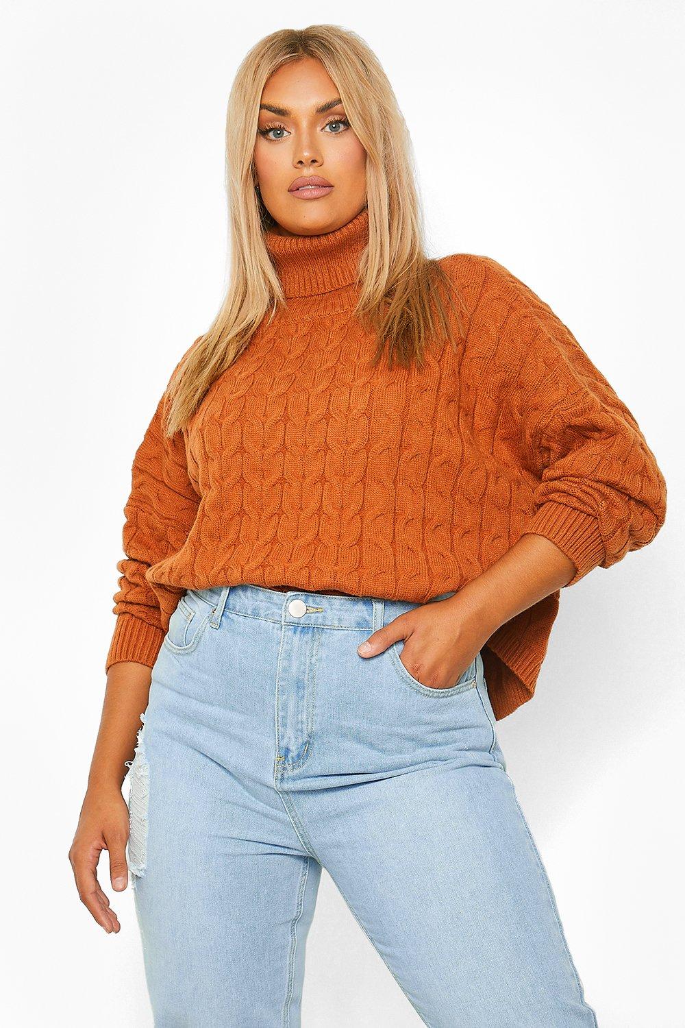 boohoo plus sweaters