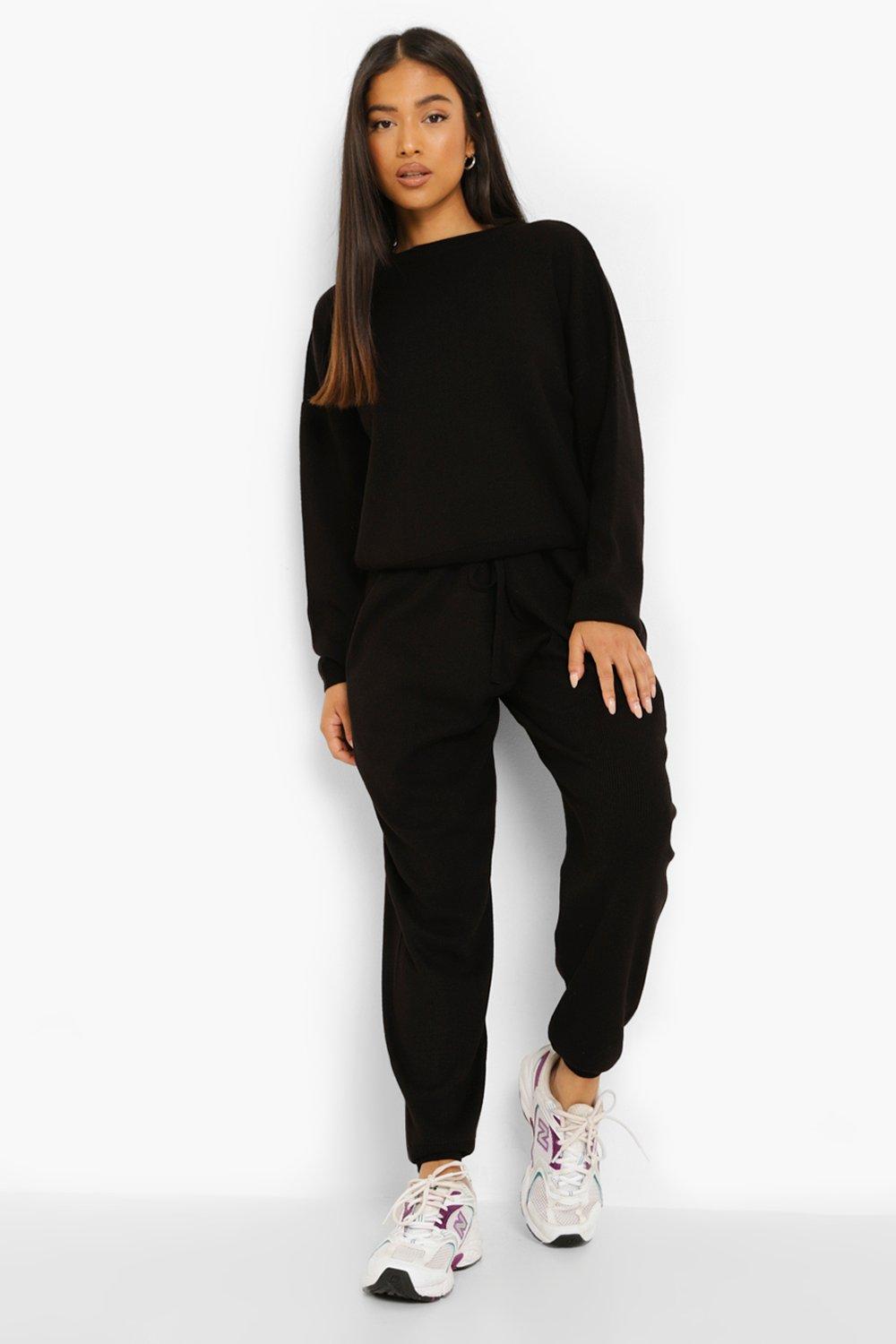 Petite Knitted Sweater Jogger Two Piece Set