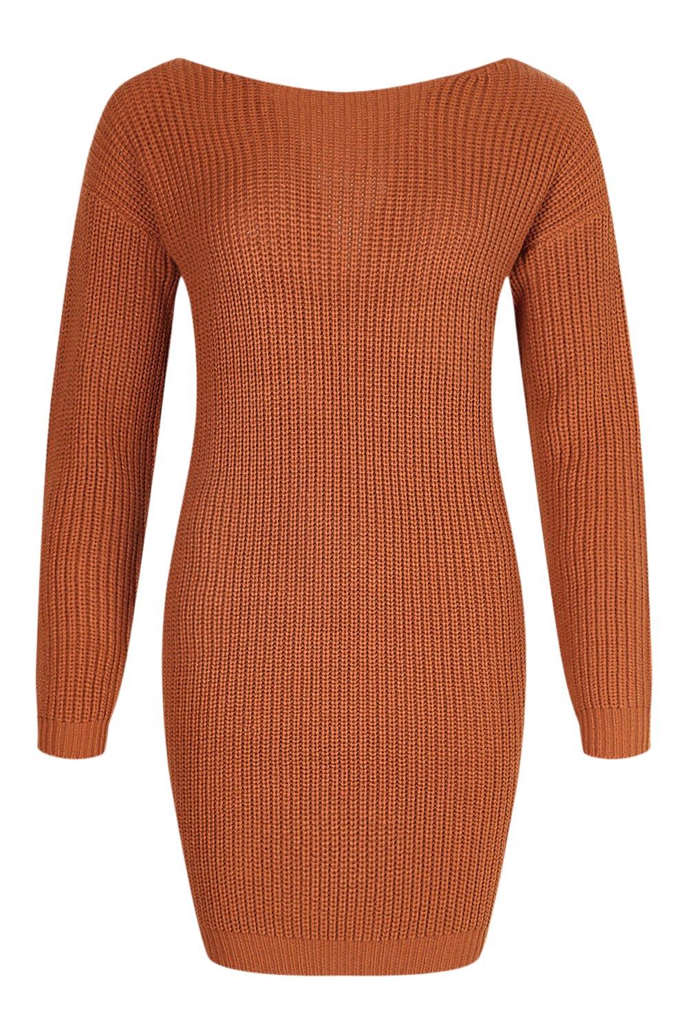 Rust knit outlet dress