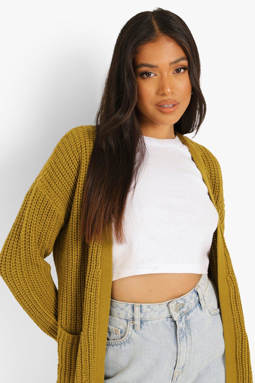 Boohoo mustard outlet cardigan