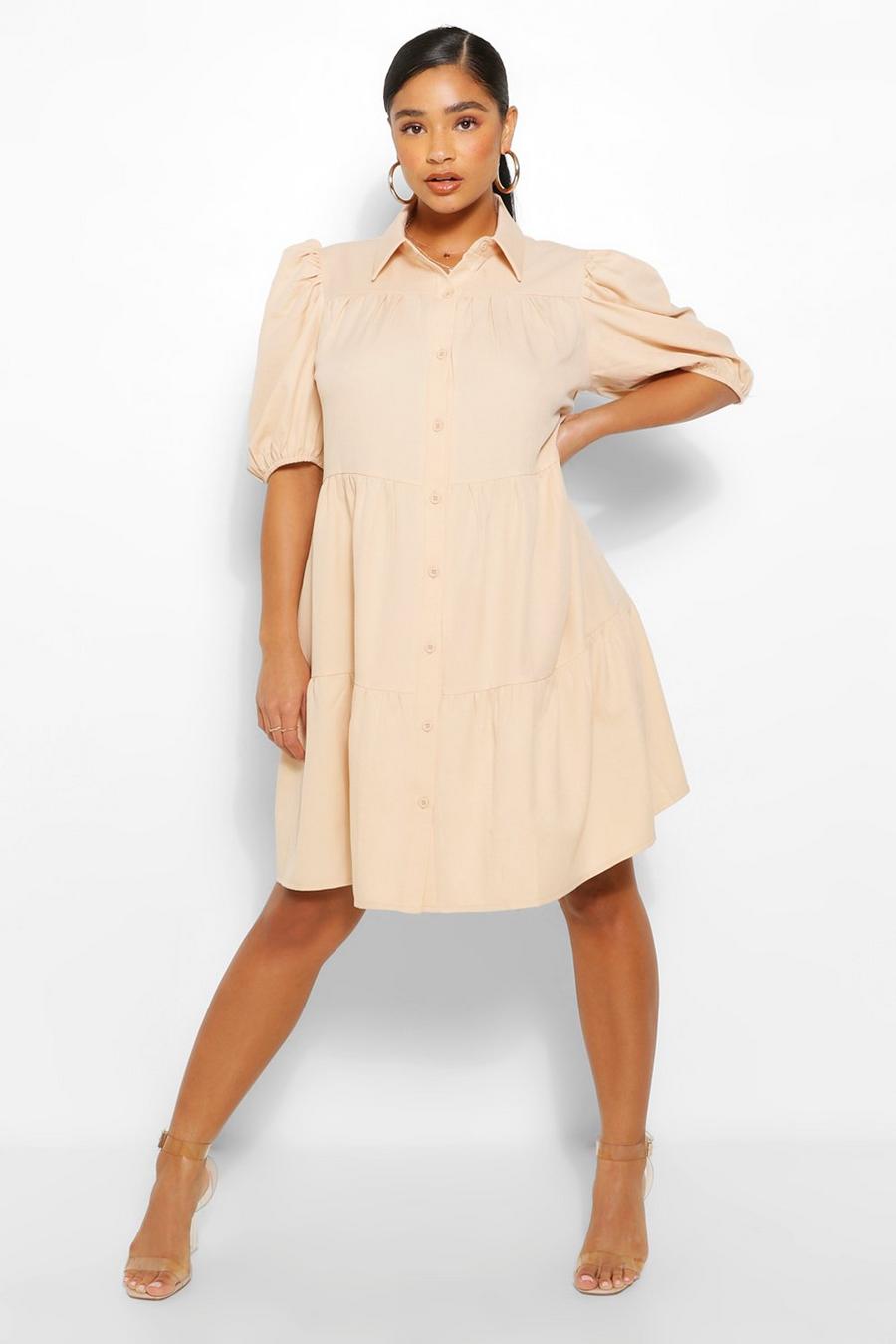 Stone Plus Tiered Woven Shirt Dress image number 1