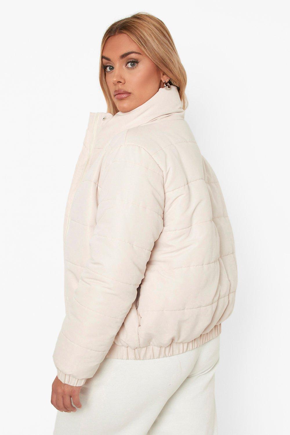 Plus size best sale funnel neck coat