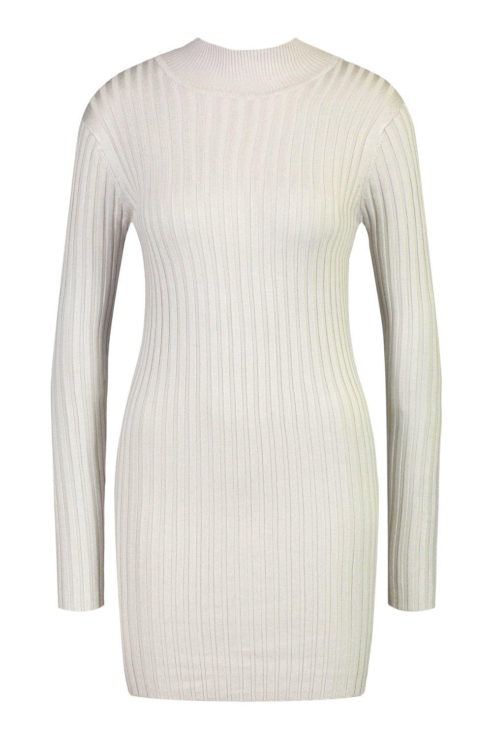 Petite Knitted Turtle Neck Mini Dress