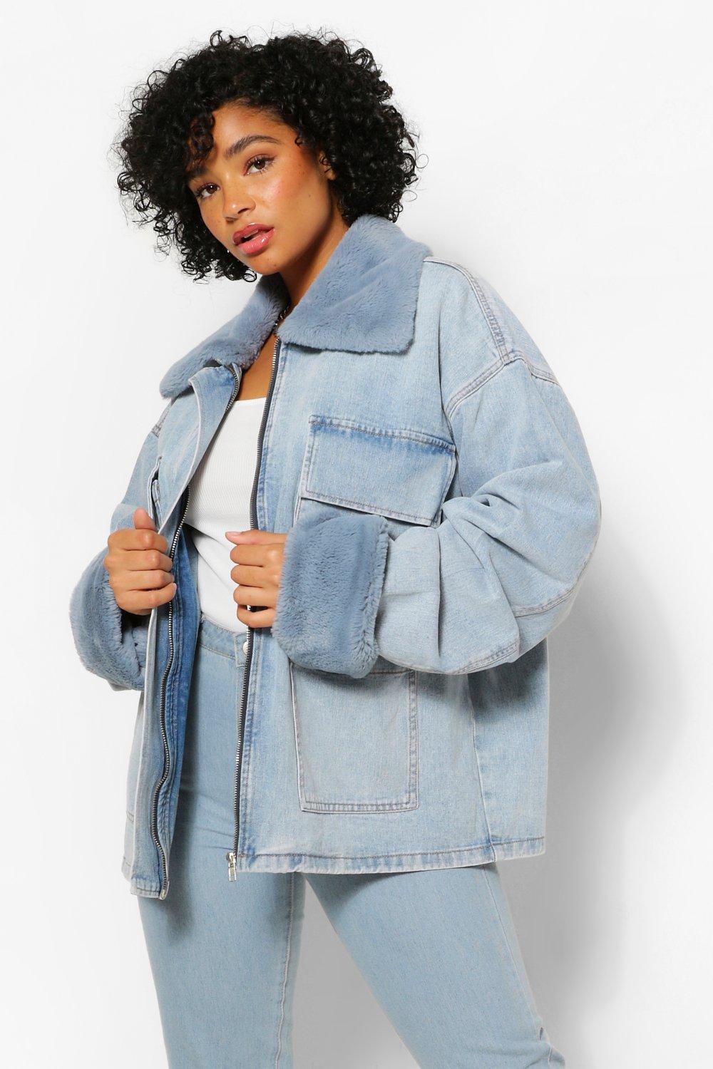 boohoo plus denim jacket