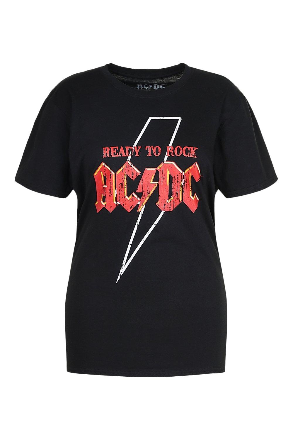 Plus ACDC Licensed Band T Shirt boohoo