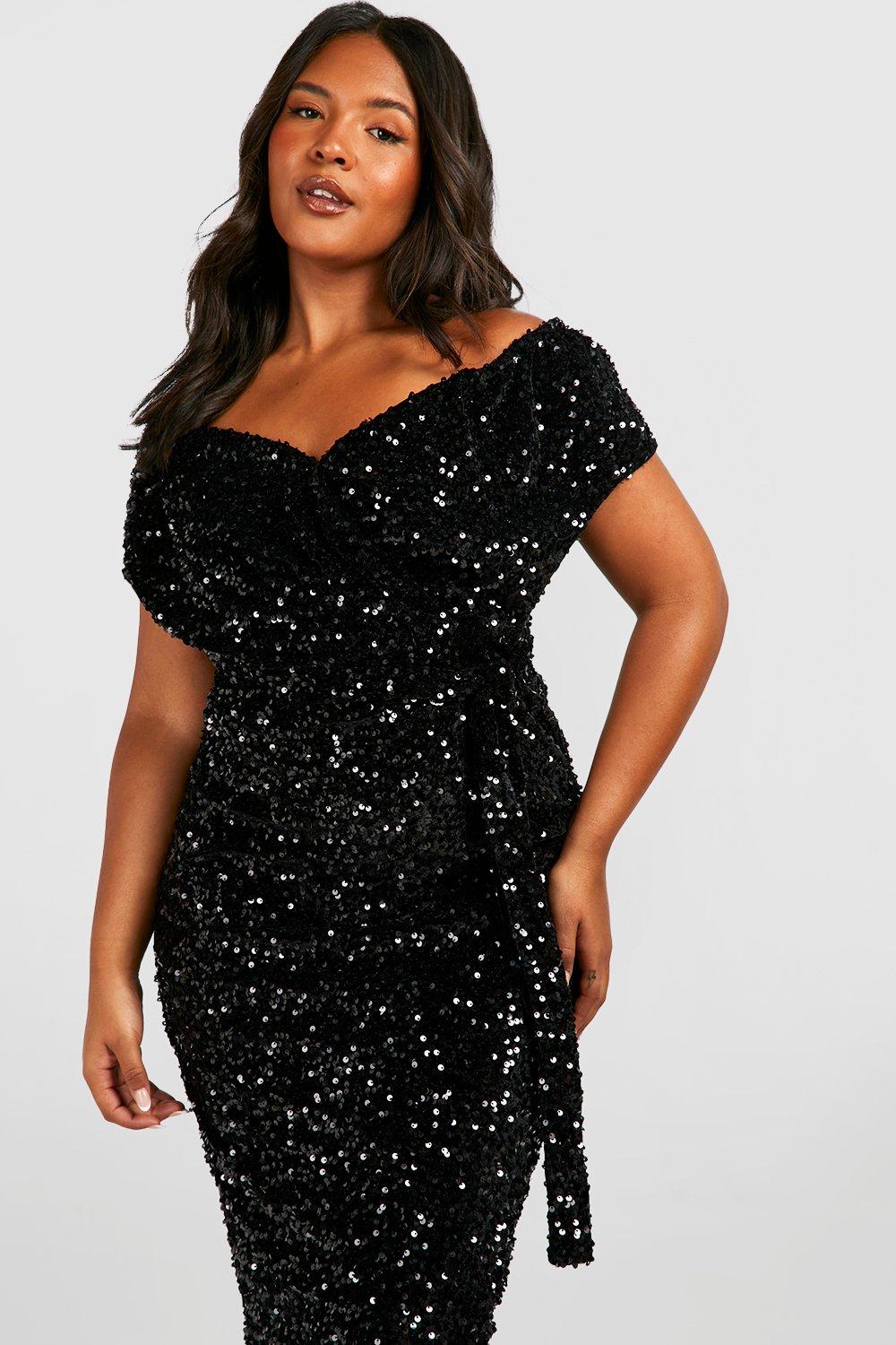 Boohoo plus size dresses sale online