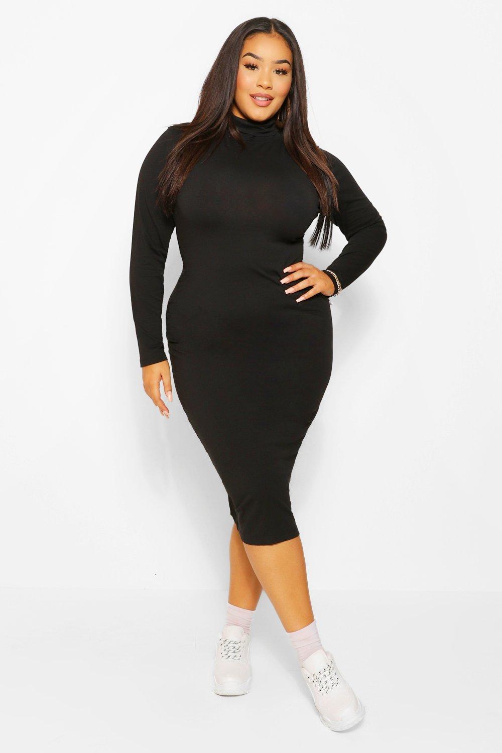 Plus Turtleneck Bodycon Jumpsuit