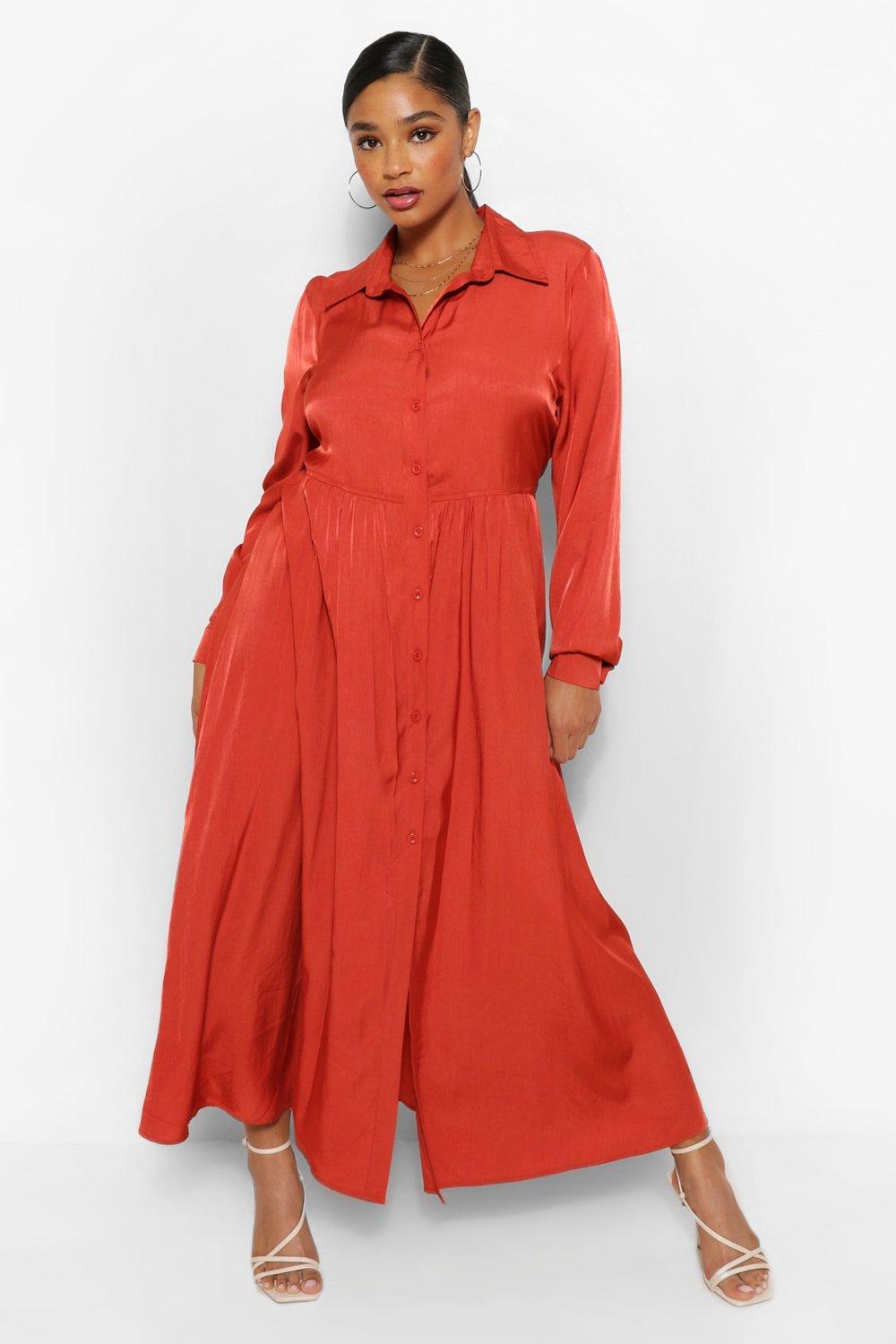 Plus size maxi shirt sales dress