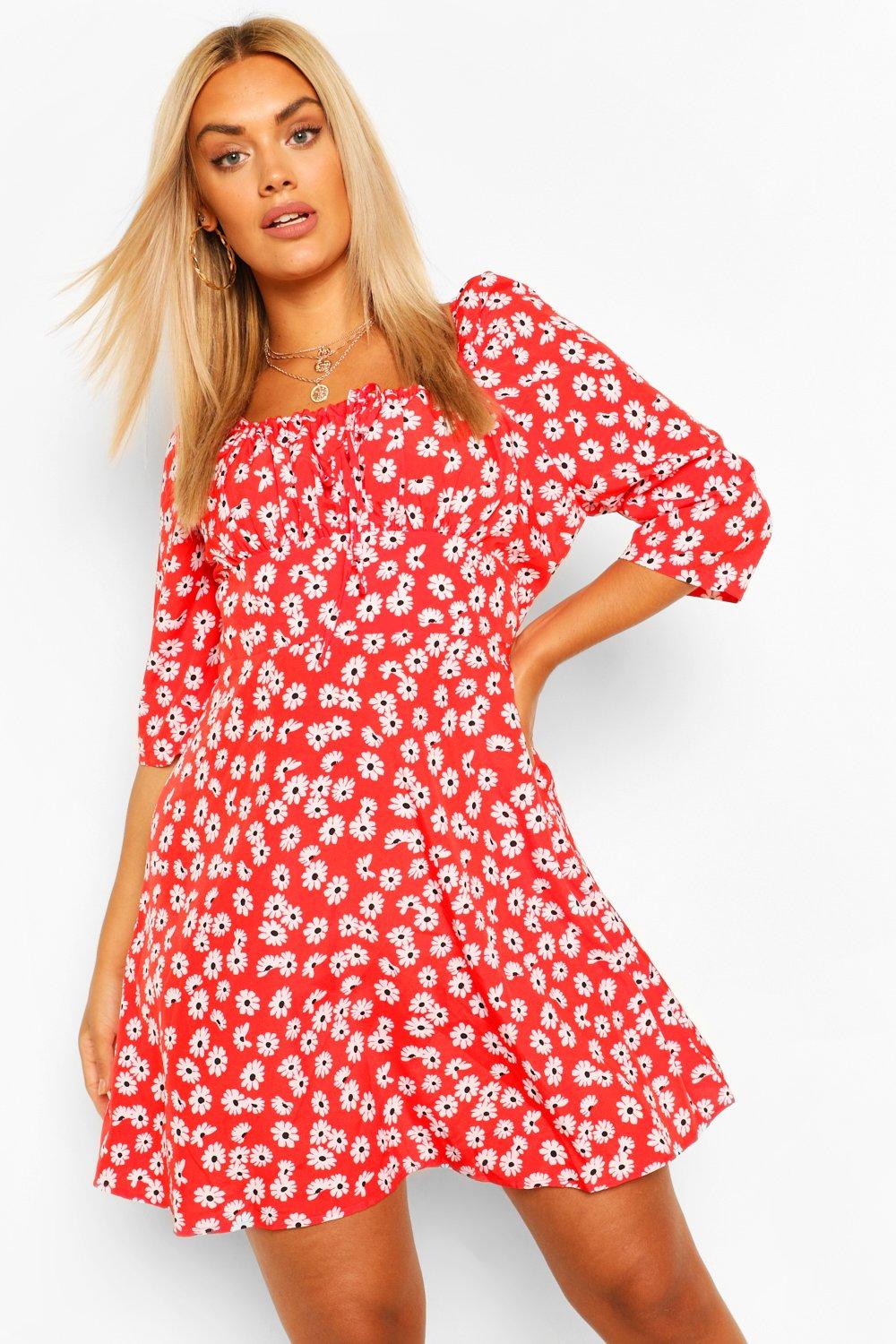 boohoo floral skater dress