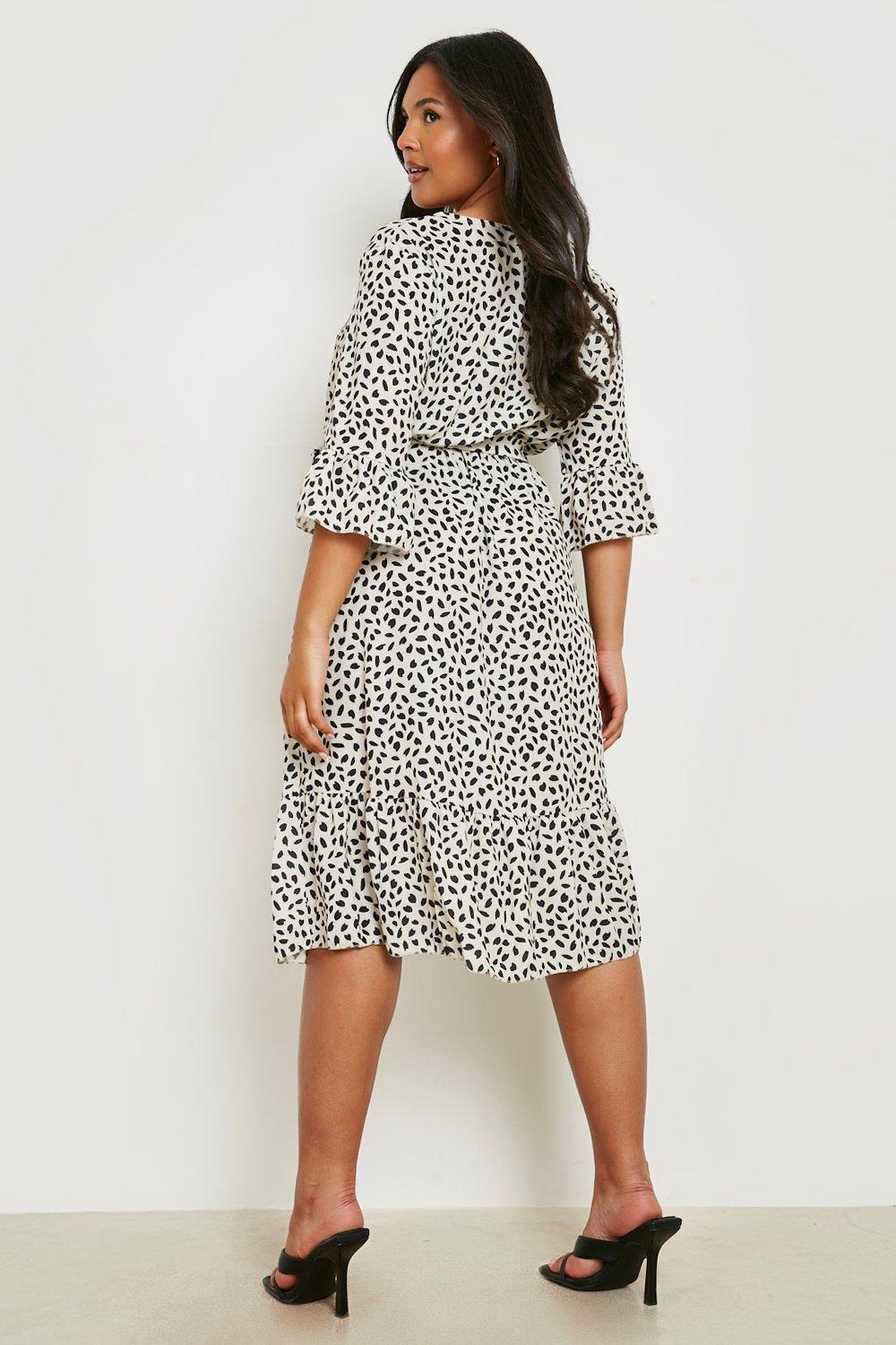 Boohoo spotty outlet dress