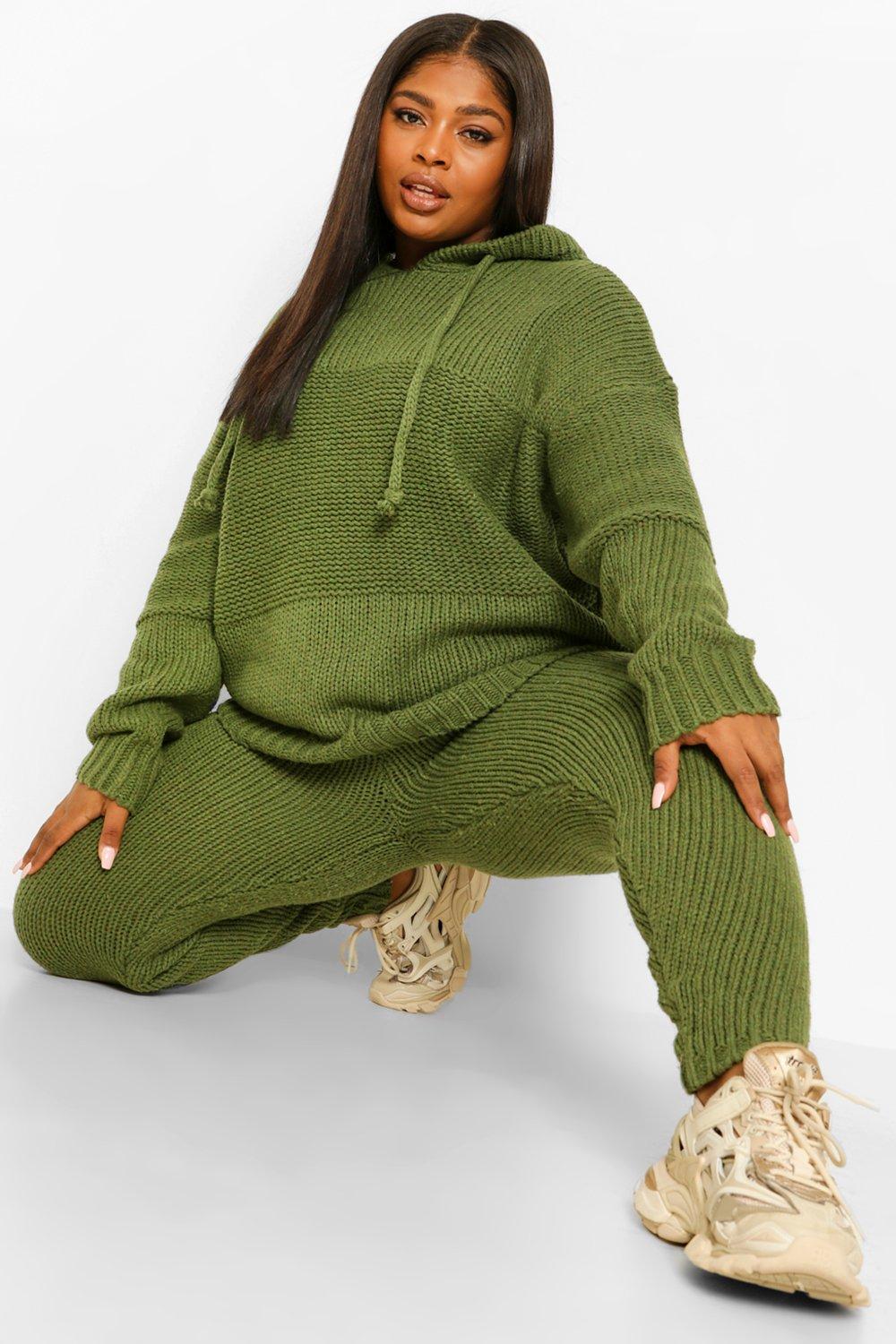 Chunky knitted online hoodie