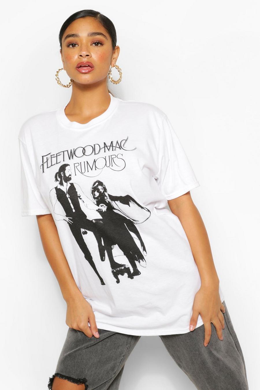 Plus T-Shirt mit „Fleetwood Mac“-Print, Weiß image number 1