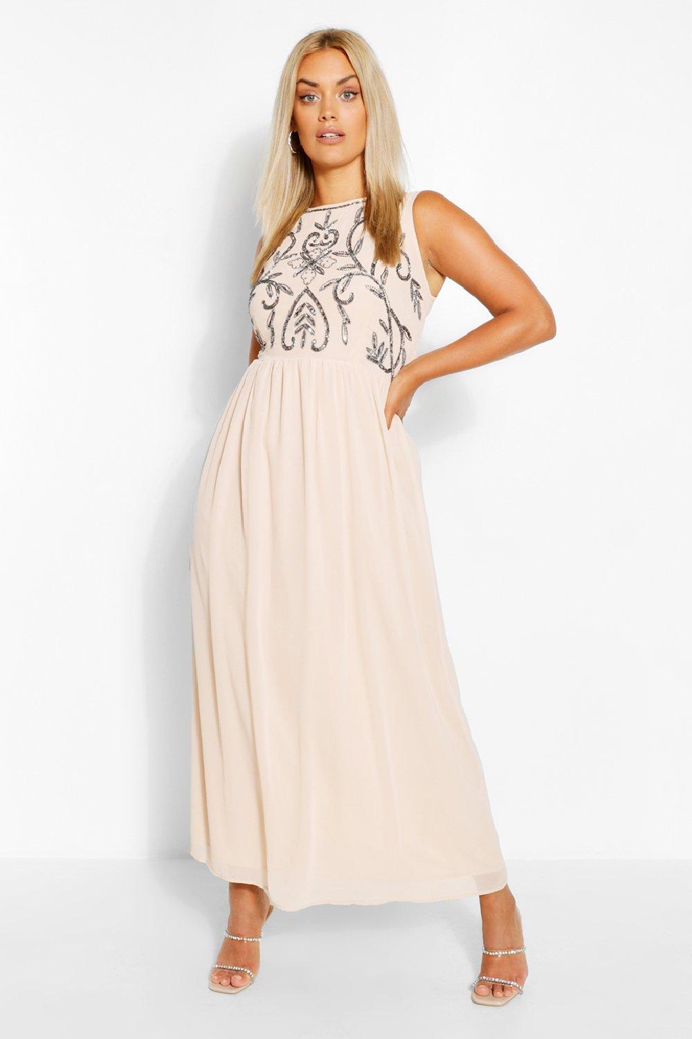 boohoo embellished maxi dress