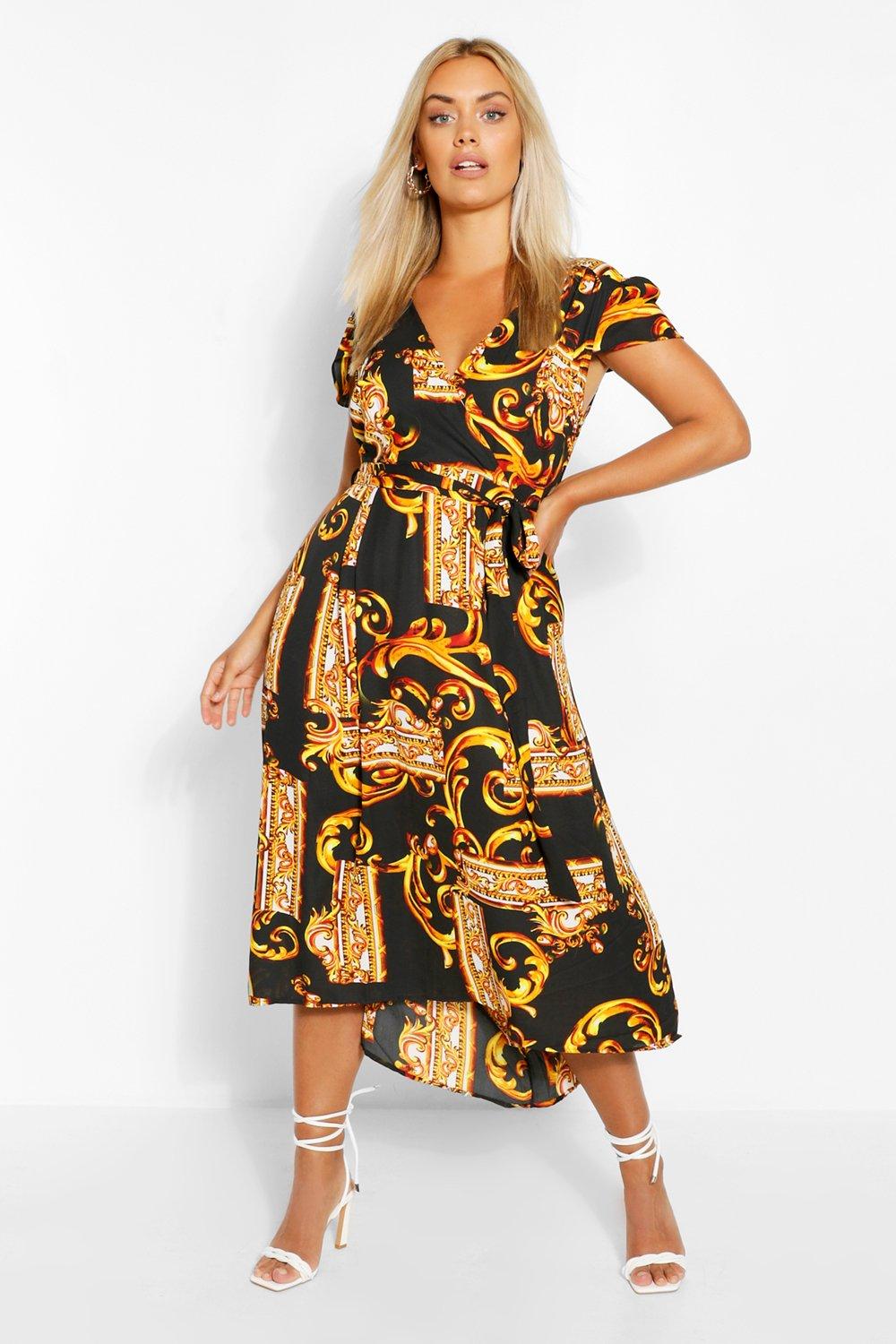 dip hem dress boohoo