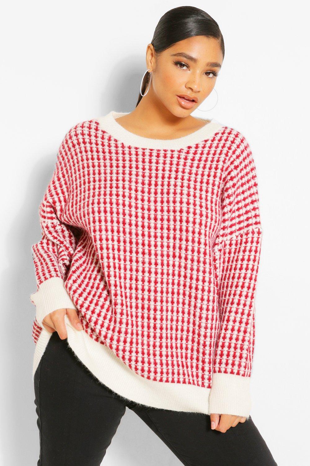 boohoo plus sweaters