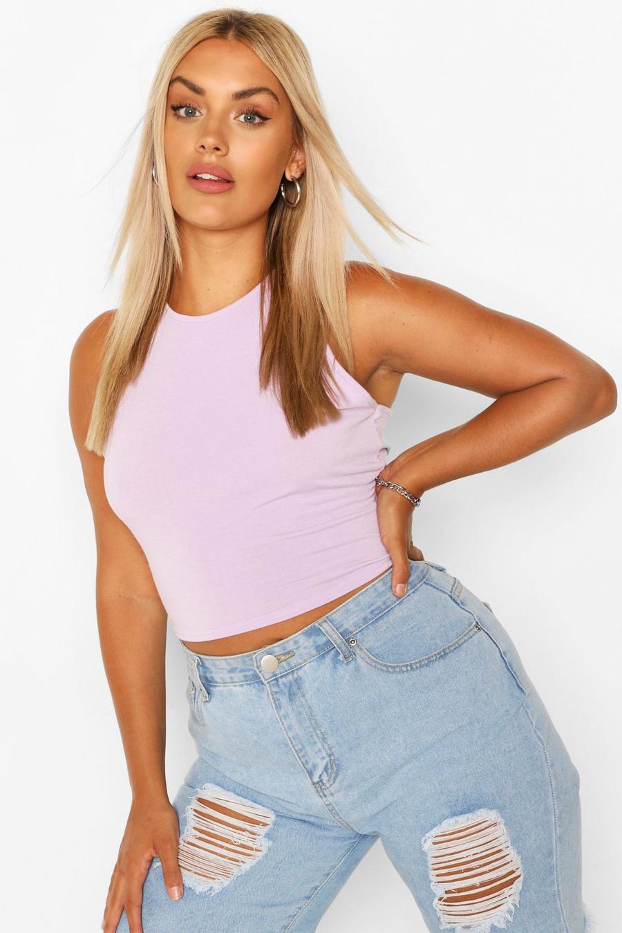 Lilac Plus Racer Back Tank Top image number 1