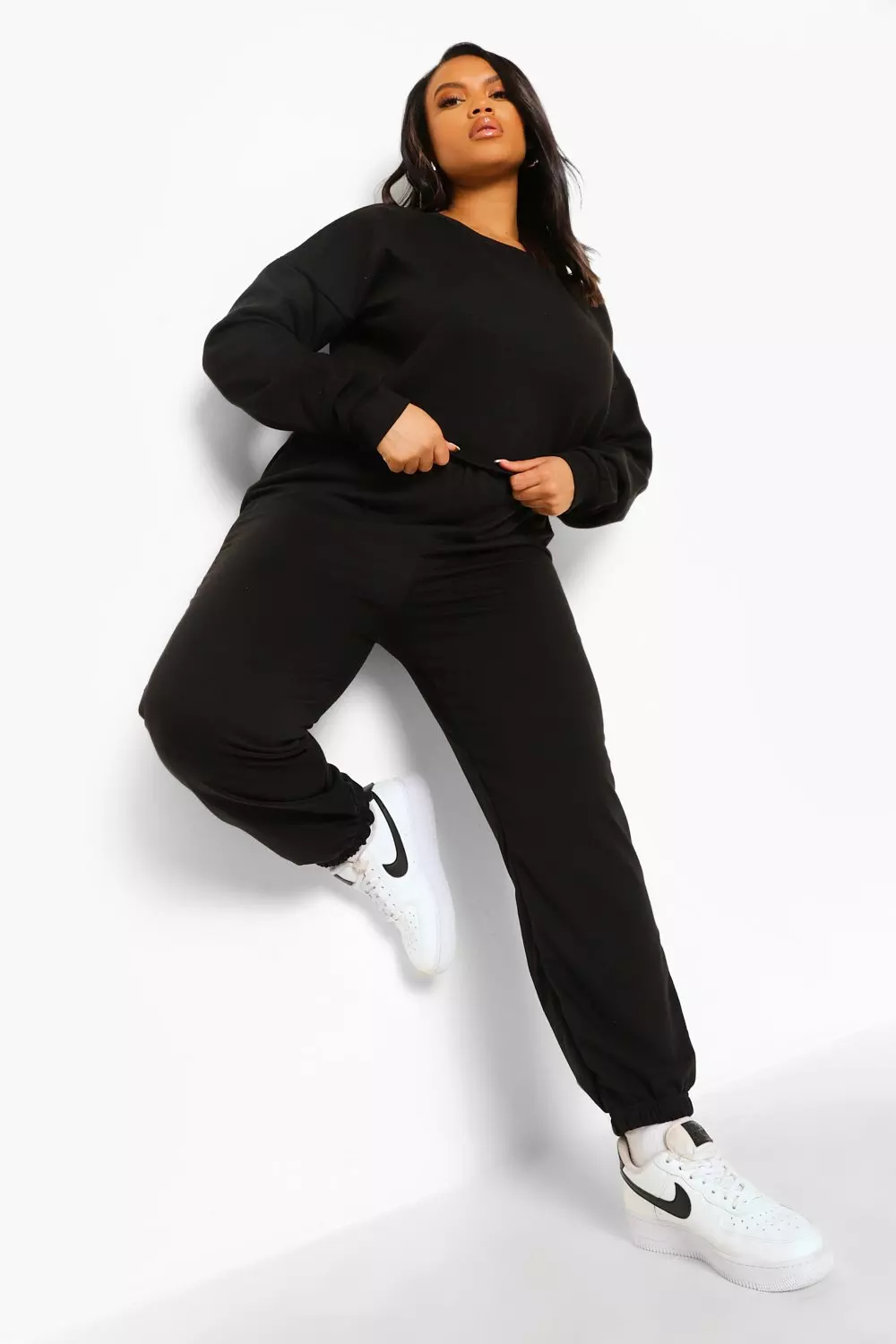Black Plus Basic Joggers alternative image