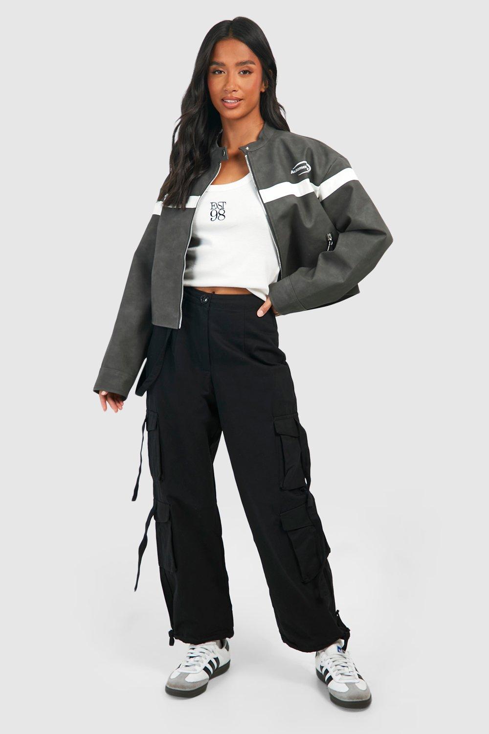 Black cargo best sale pants petite