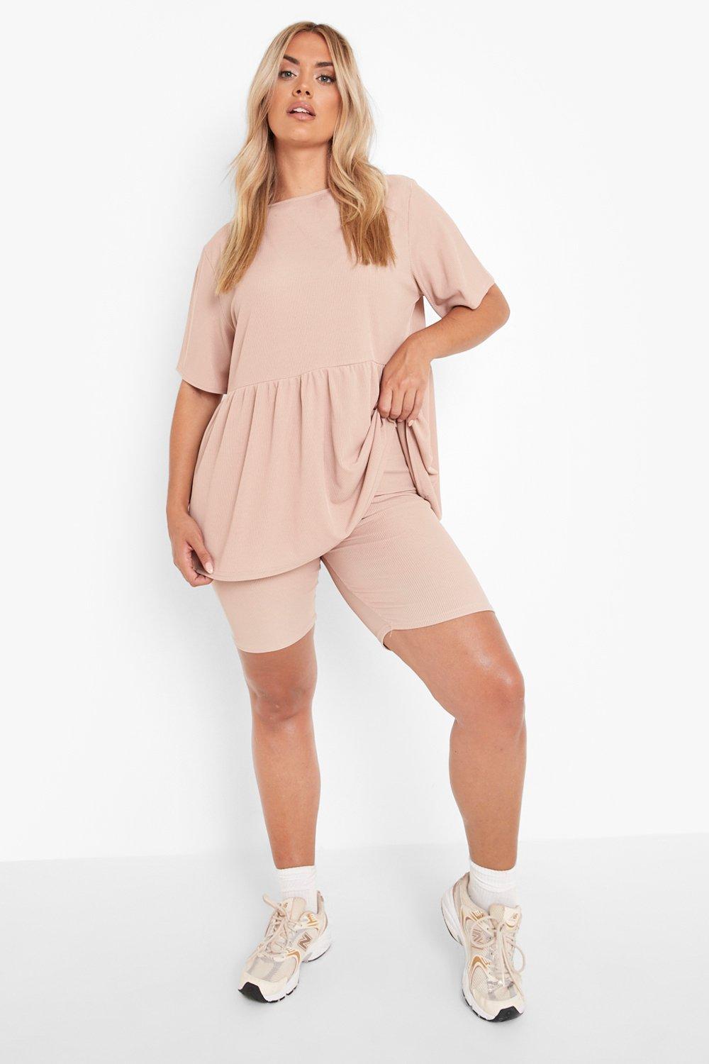 Boohoo cycling shorts hot sale co ord