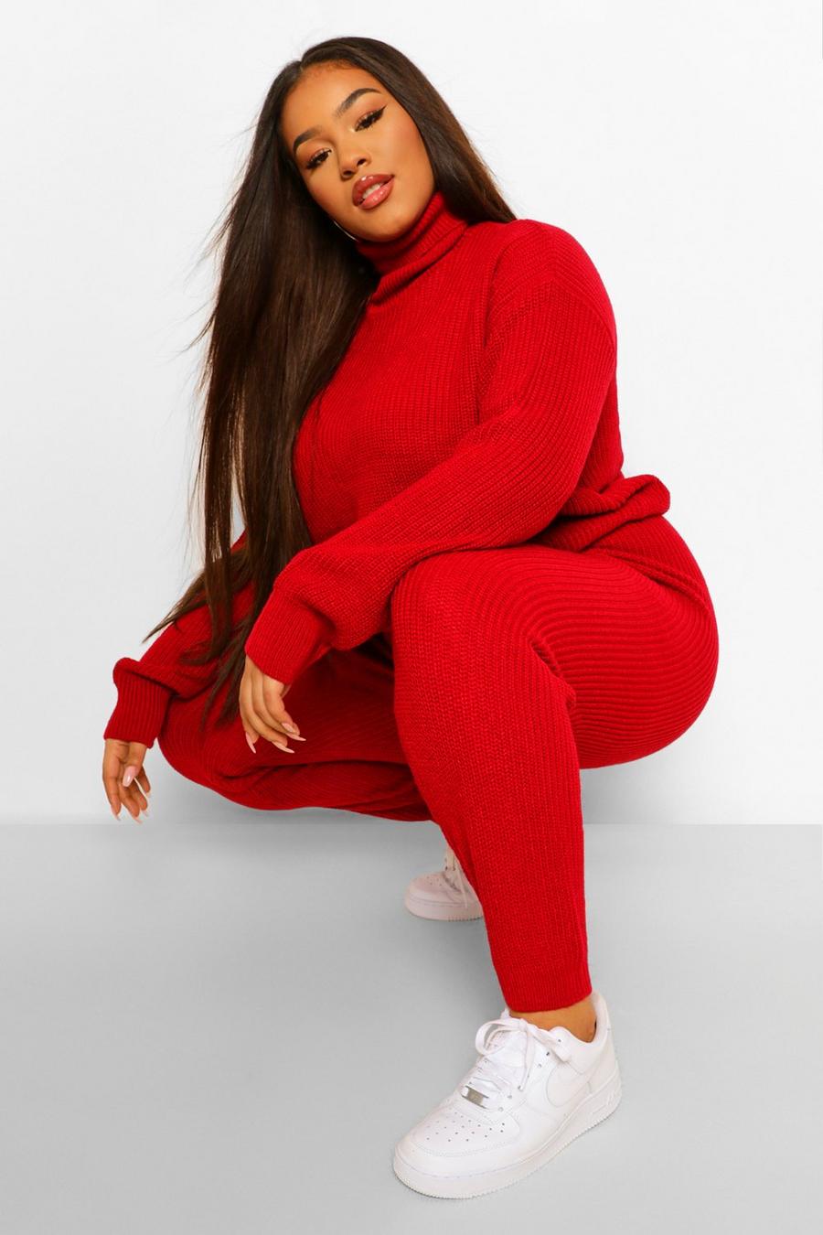 Larah Ribbed Roll Neck Knitted Loungewear Set – BowsBoutiques