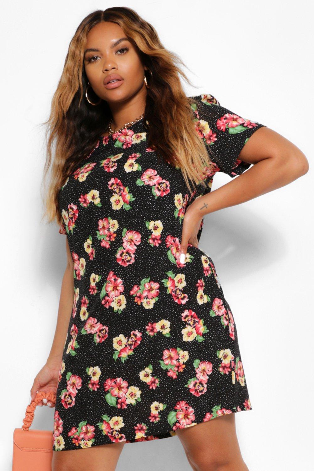 Boohoo floral outlet shift dress