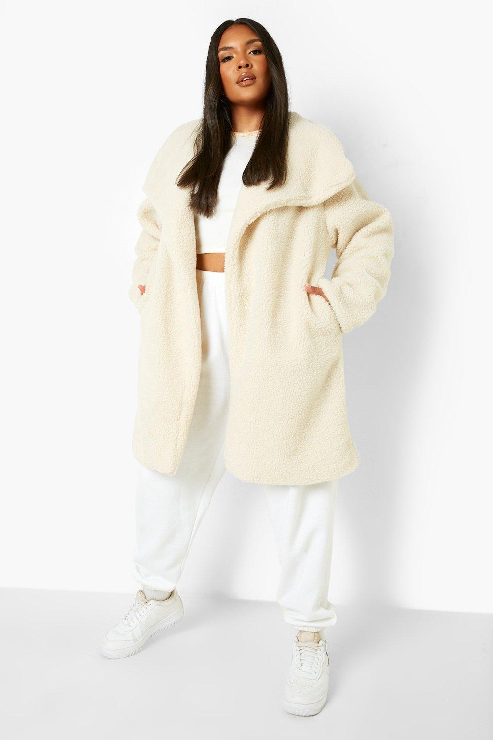 Boohoo on sale cream coat