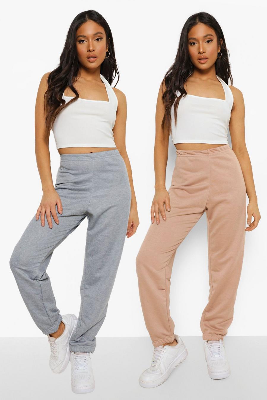 Grey Petite Two Pack Boyfriend Track Pants image number 1