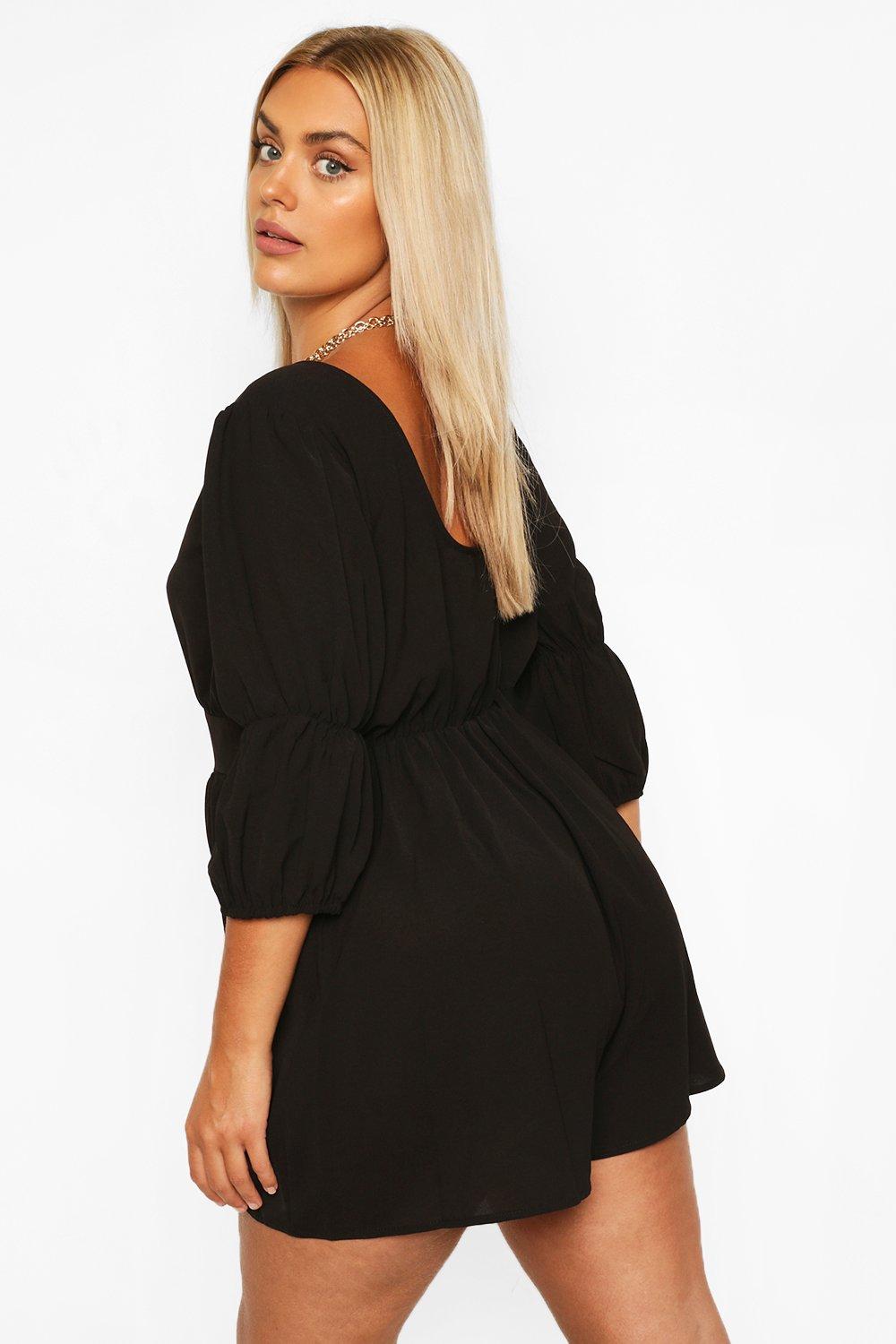 Boohoo cheap black playsuit