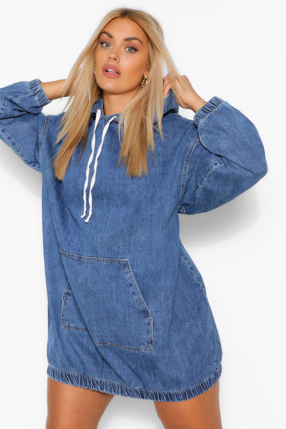 boohoo jean dress