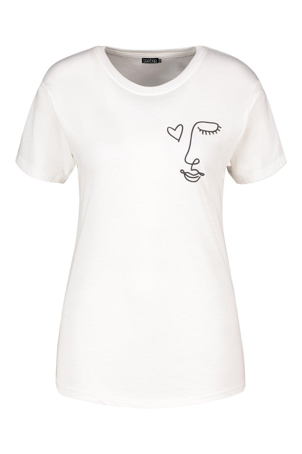 face line drawing shirt
