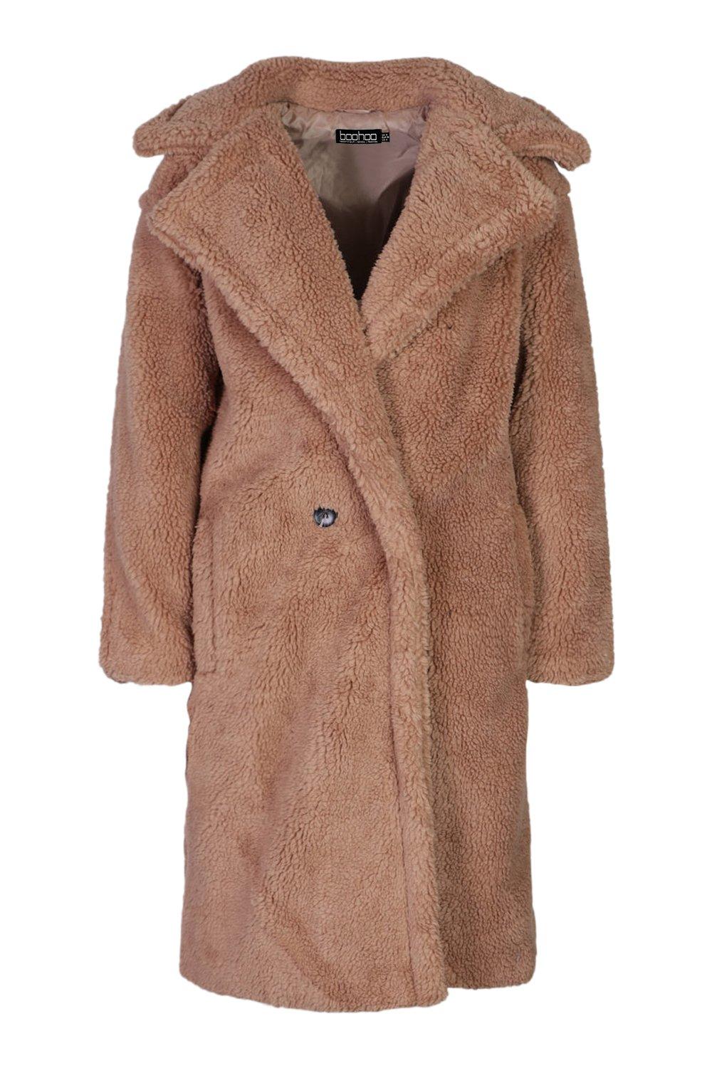 Boohoo petite teddy clearance coat