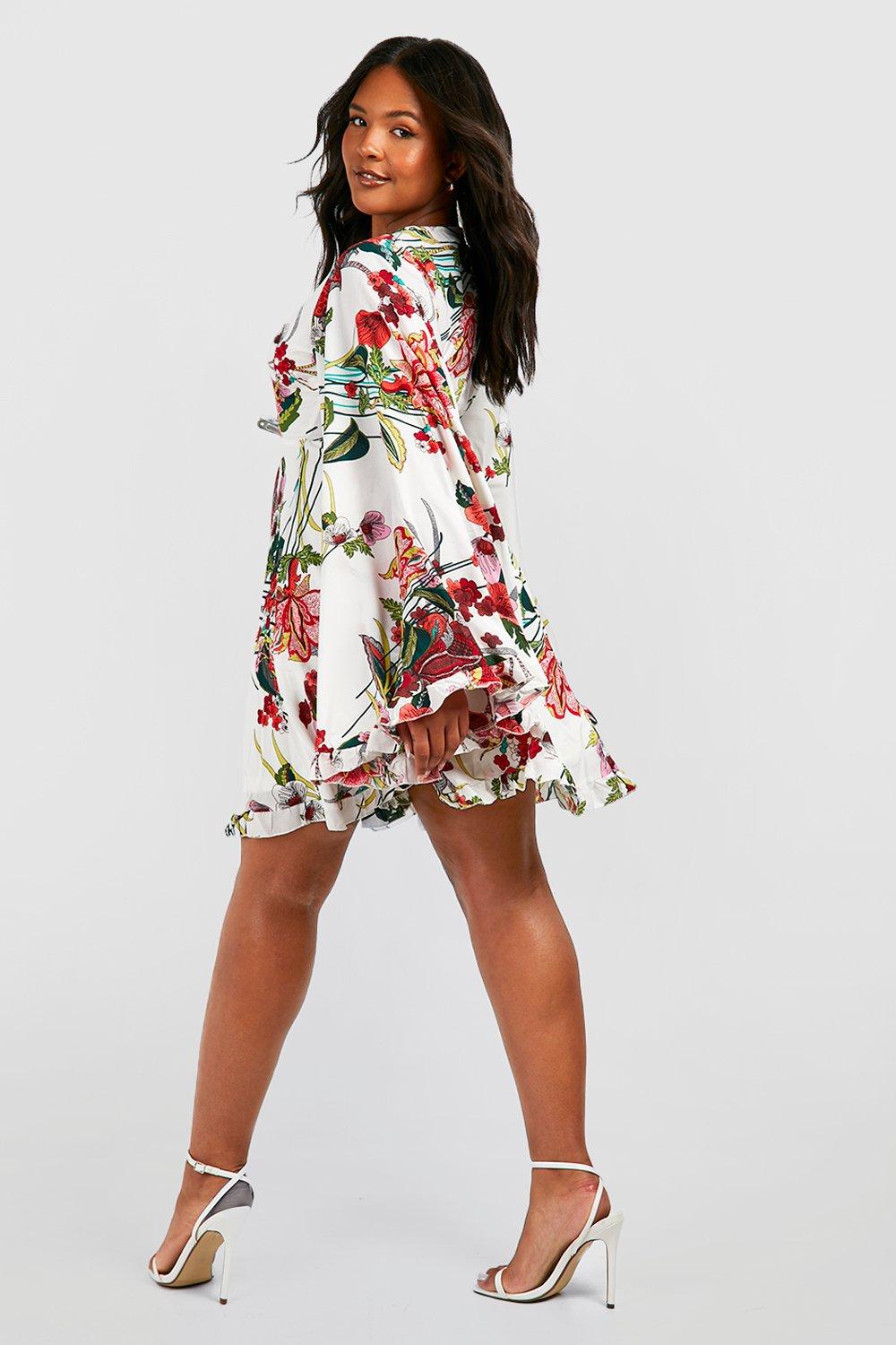 Boohoo floral shop skater dress