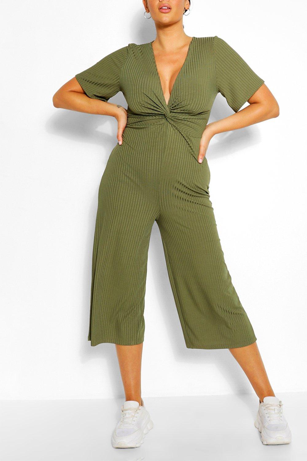 boohoo khaki jumpsuit