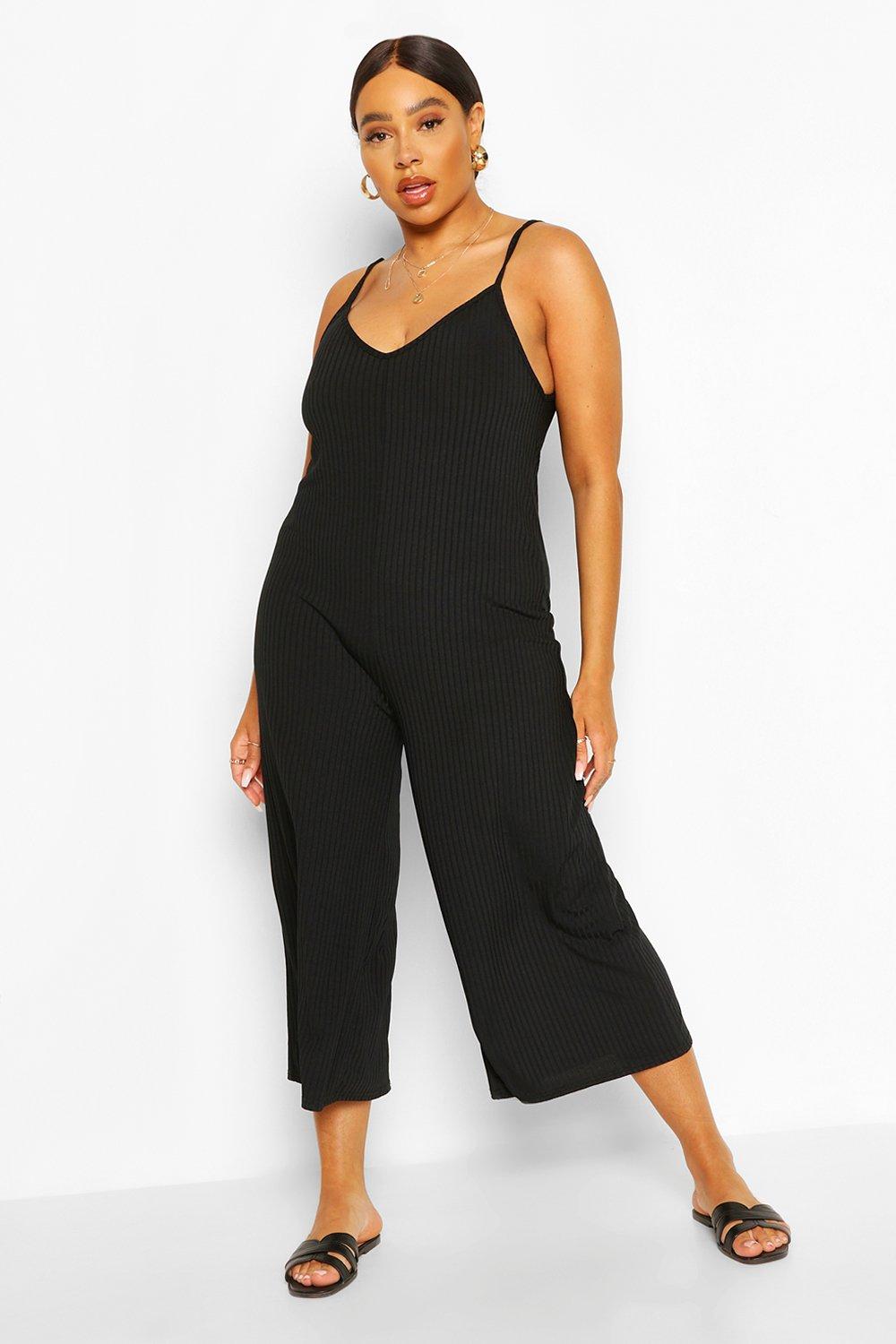 boohoo black overalls