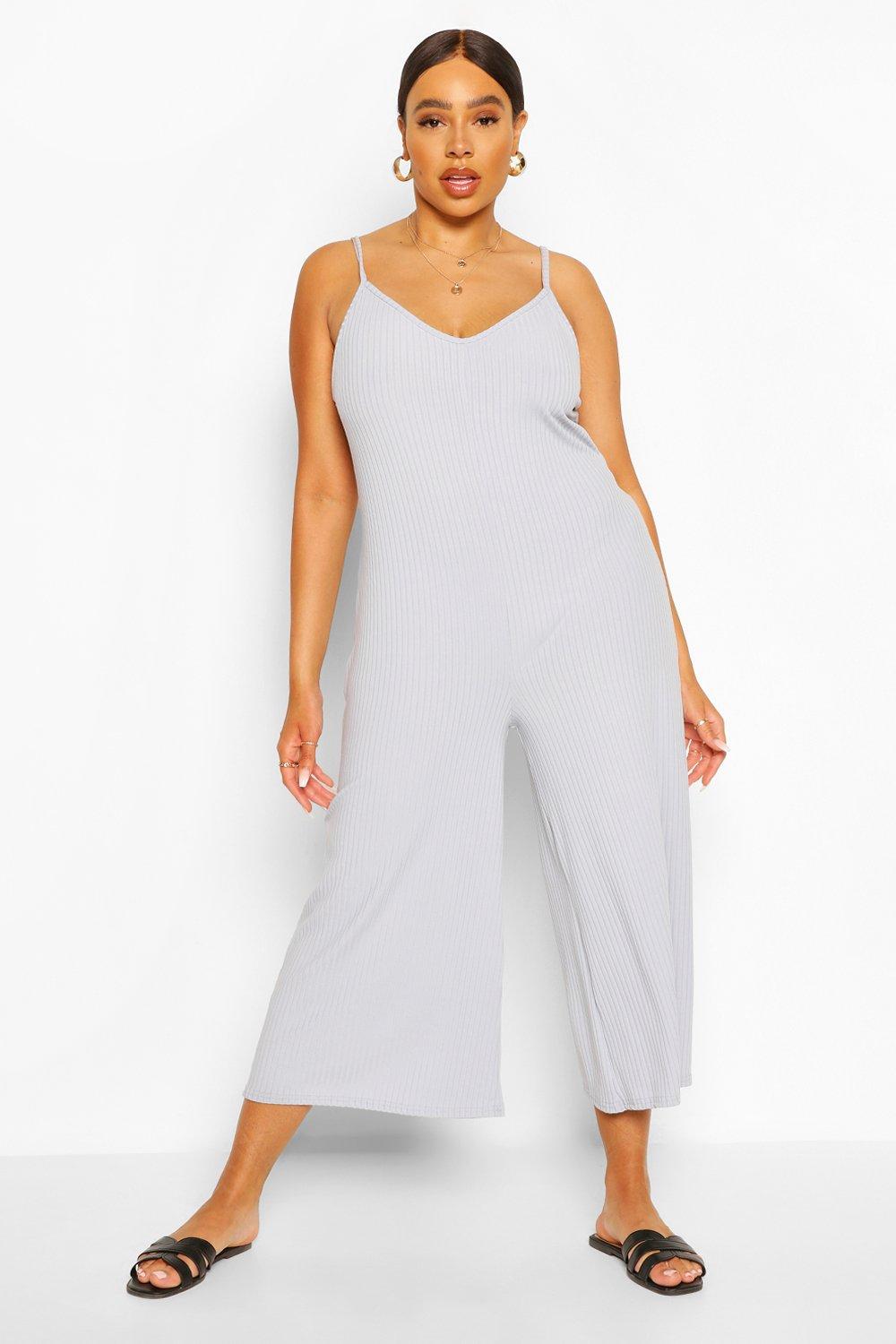 ribbed culotte jumpsuit