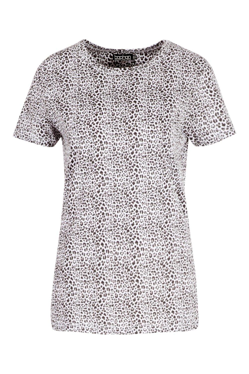 ditsy leopard shirt dress