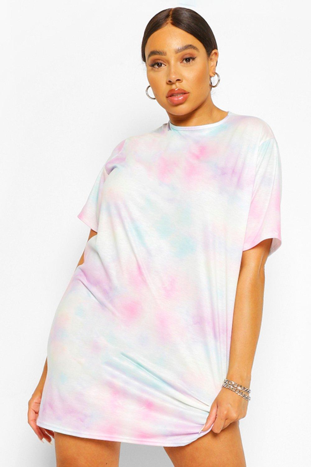 tie dye dress boohoo