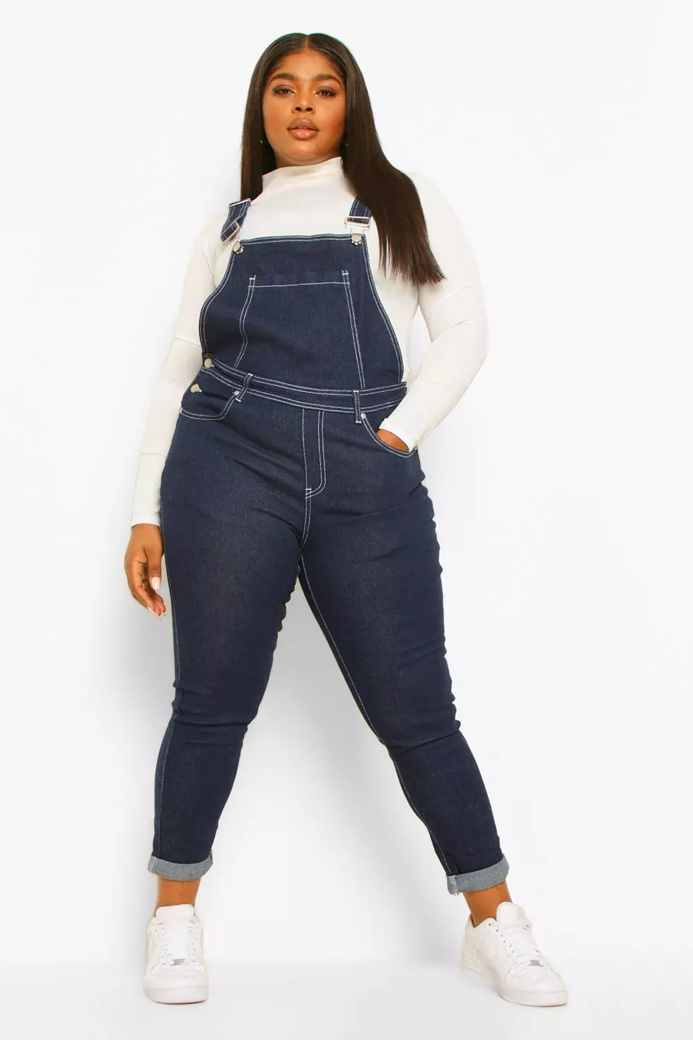 Plus size 2025 denim dungarees