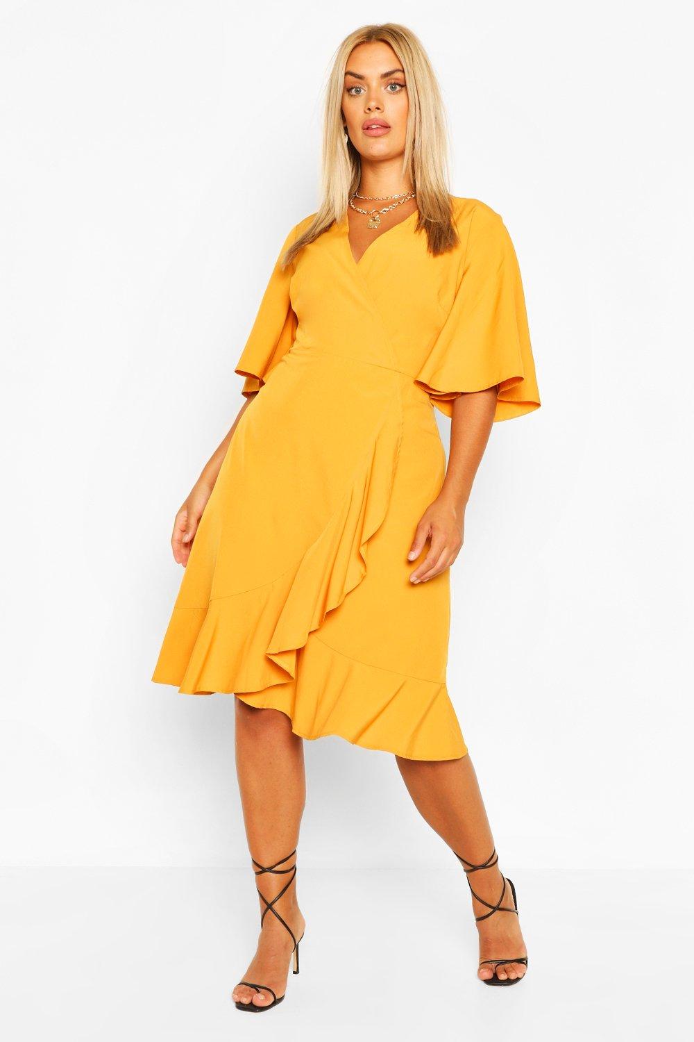 yellow dress boohoo