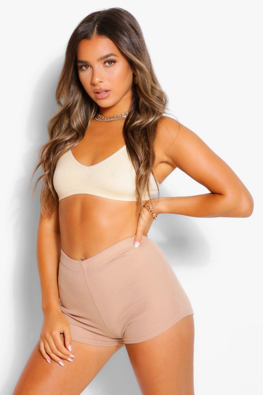 Petite Rib Fitted Hot Pants