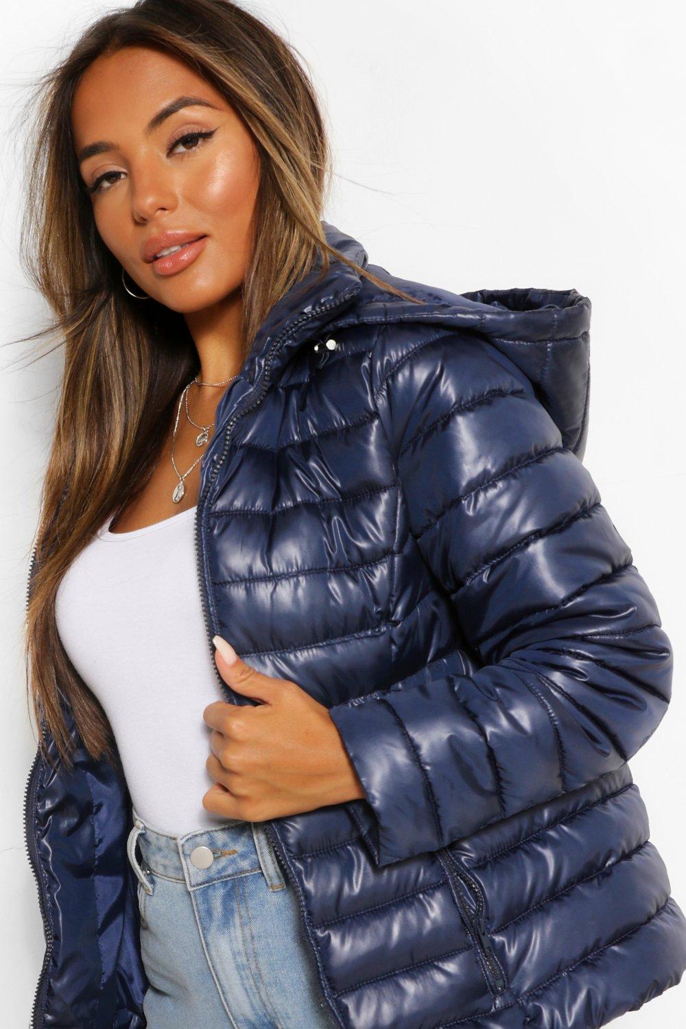 petite hooded puffer coat