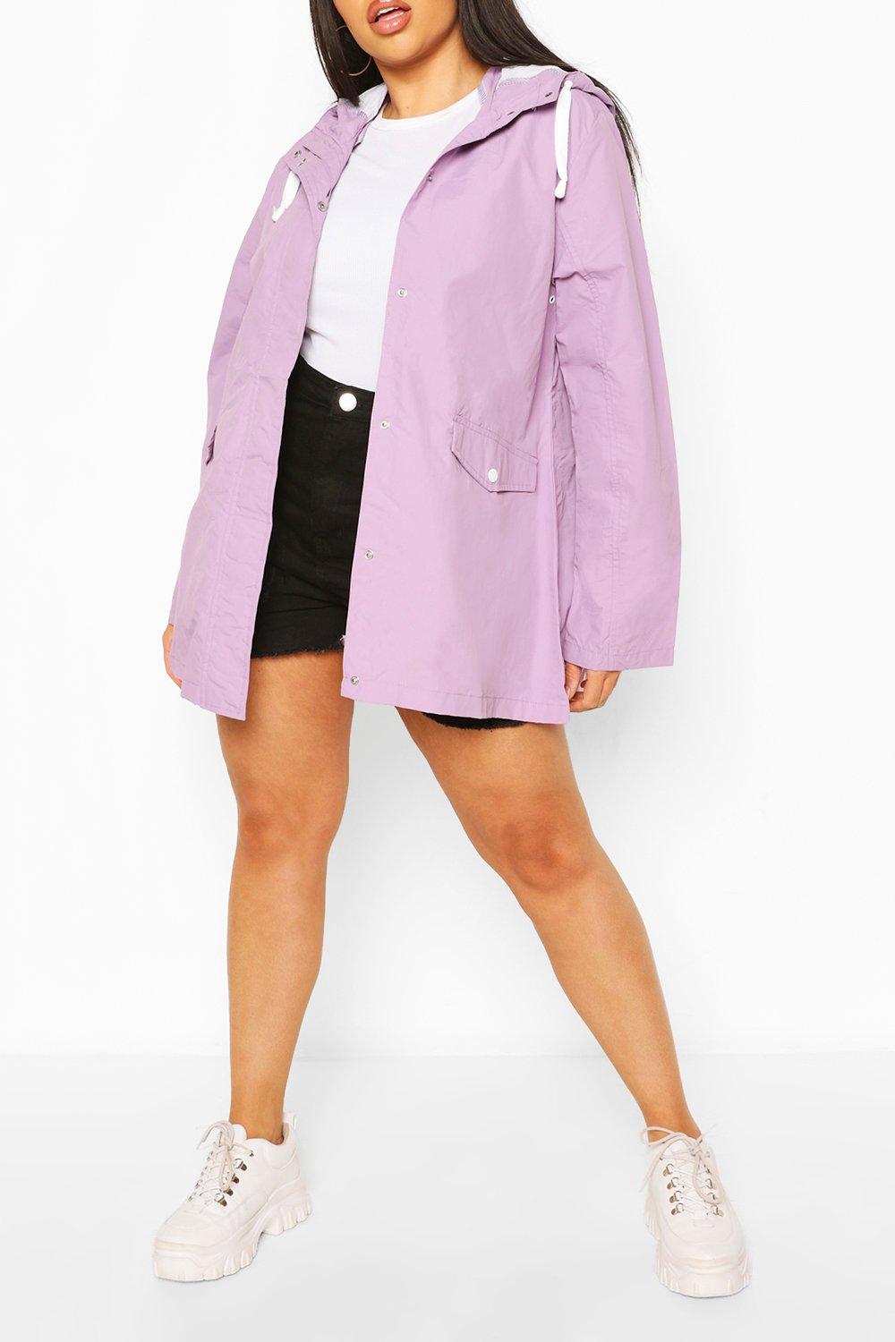 Plus Hooded Rain Mac