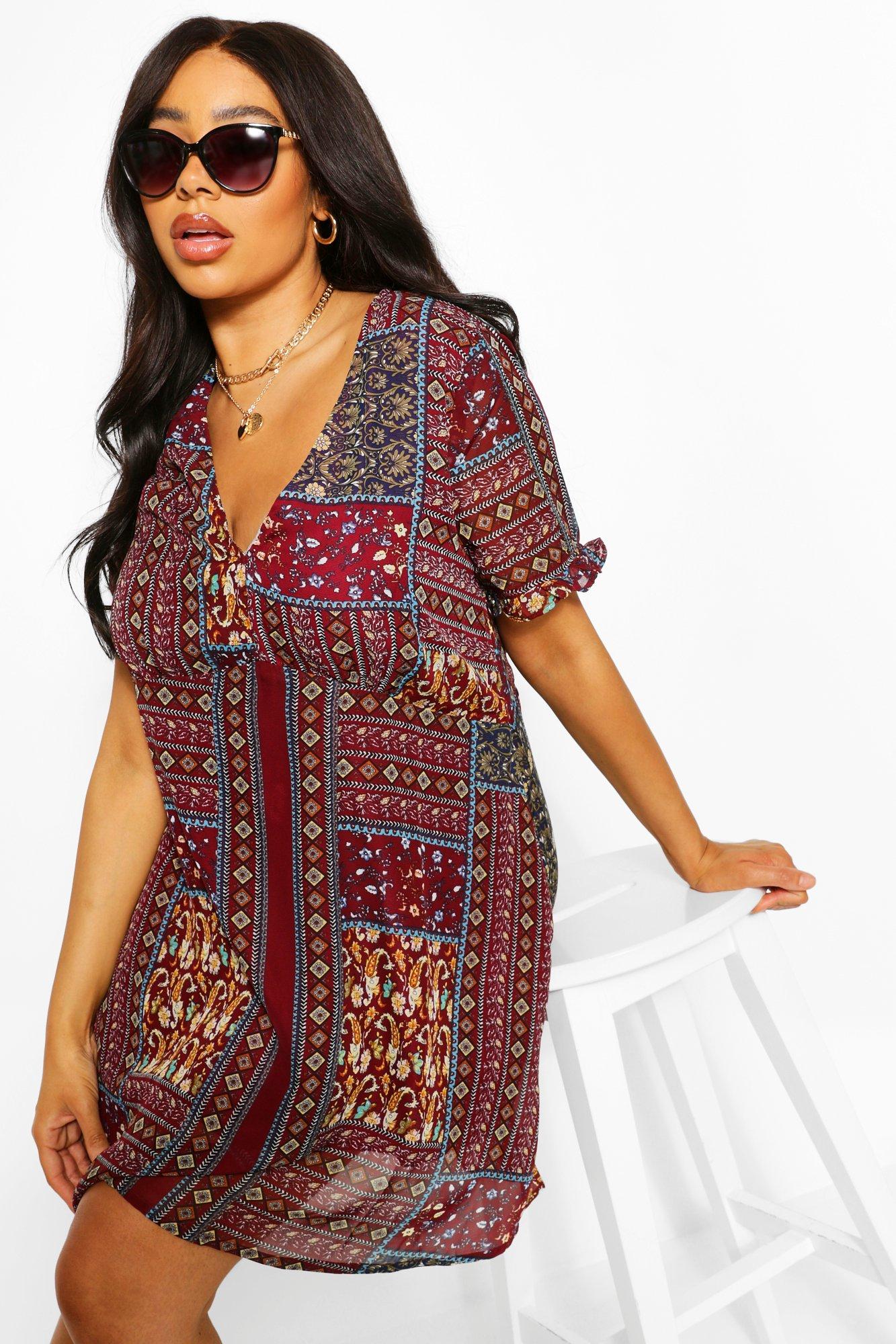 Boohoo hot sale boho dress