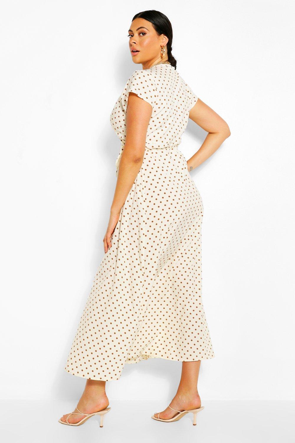 Boohoo yellow polka dot clearance dress