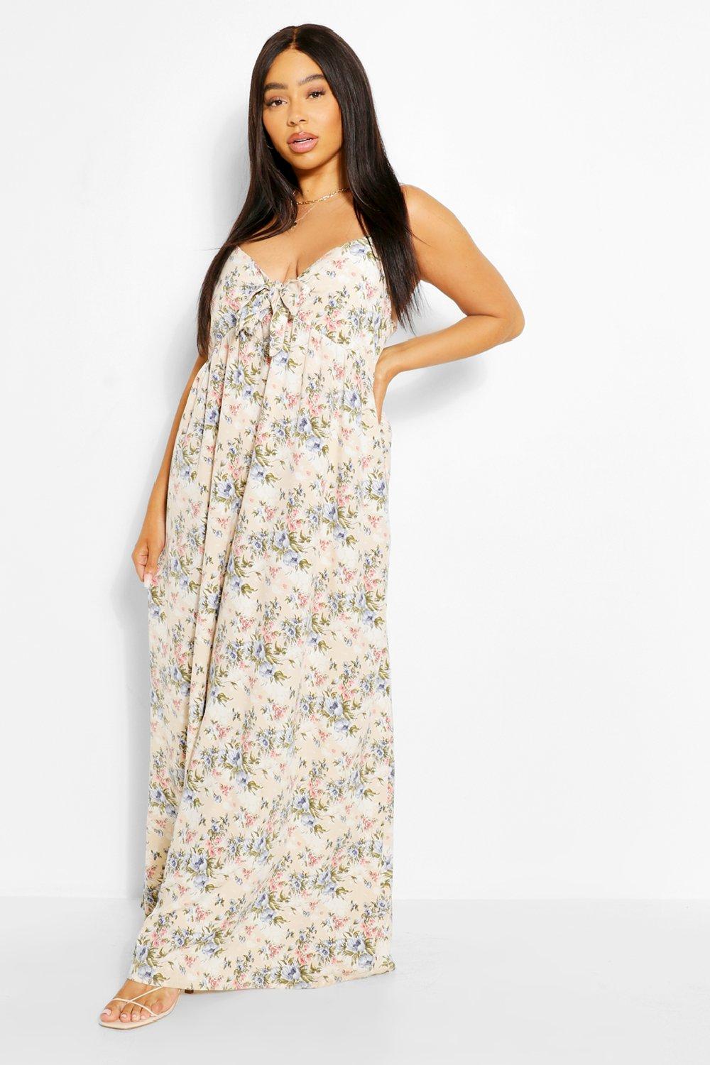 tie front maxi dress