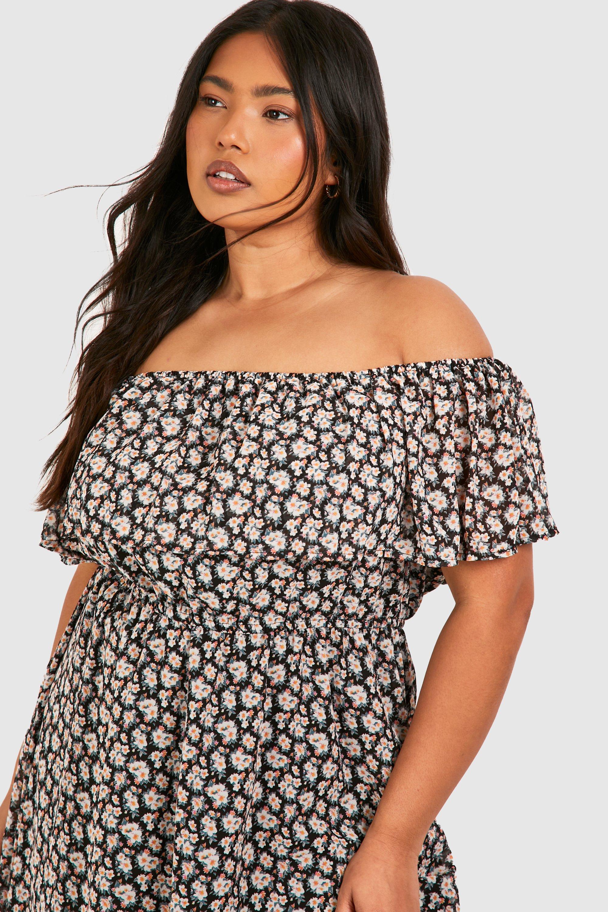 Boohoo plus sale maxi dress